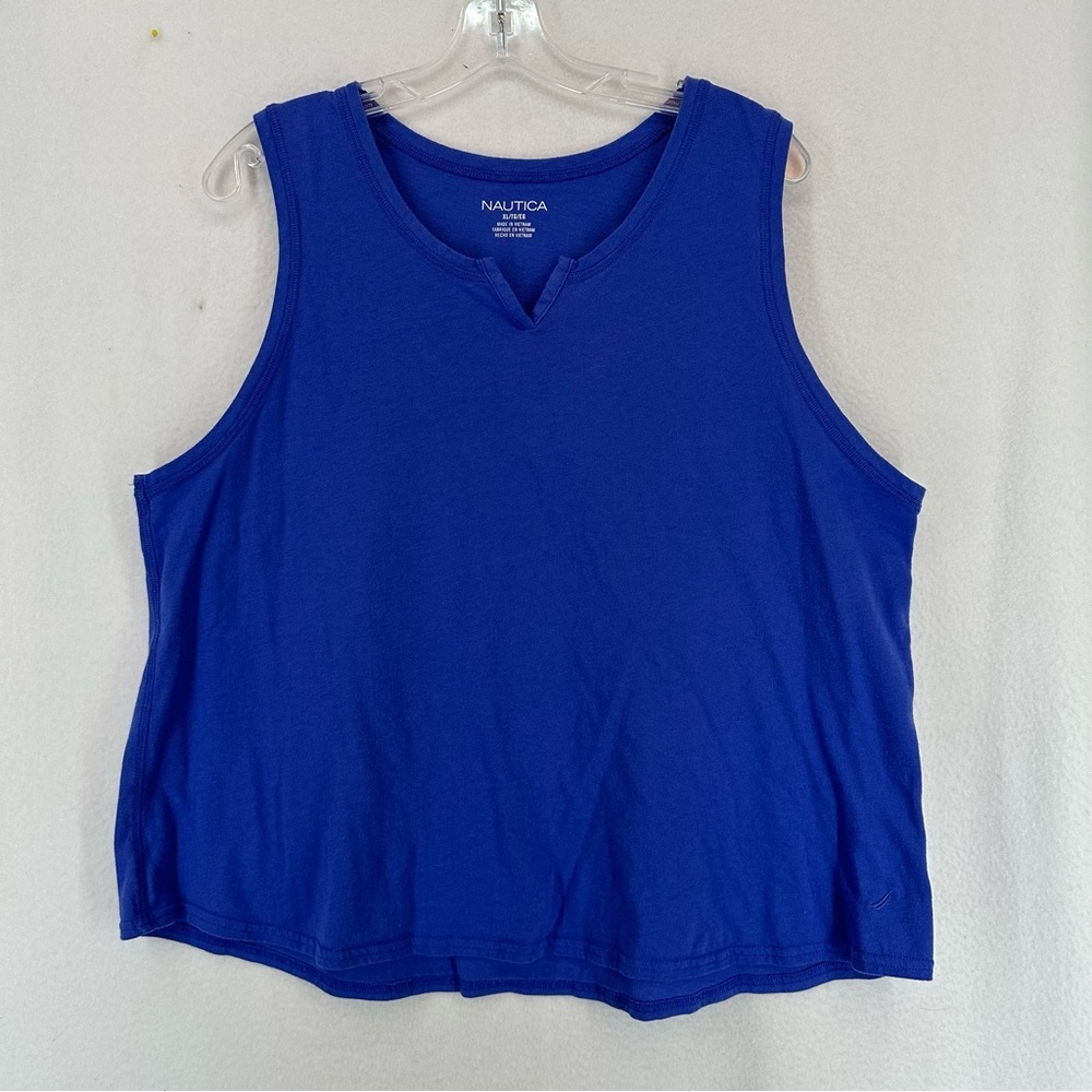 Nautica Sleeveless Shirt Tank Womens XL Blue